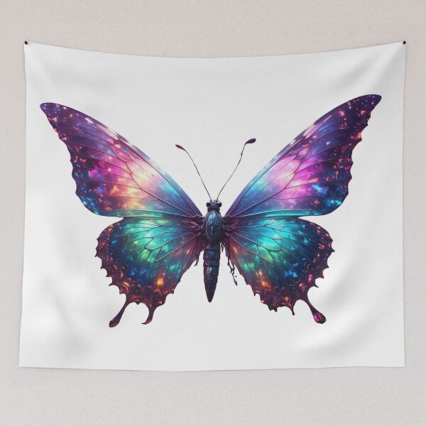 Item preview, Galaxy Butterfly Art – Colorful Glowing Butterfly designed and sold by GloriousArtSKD.