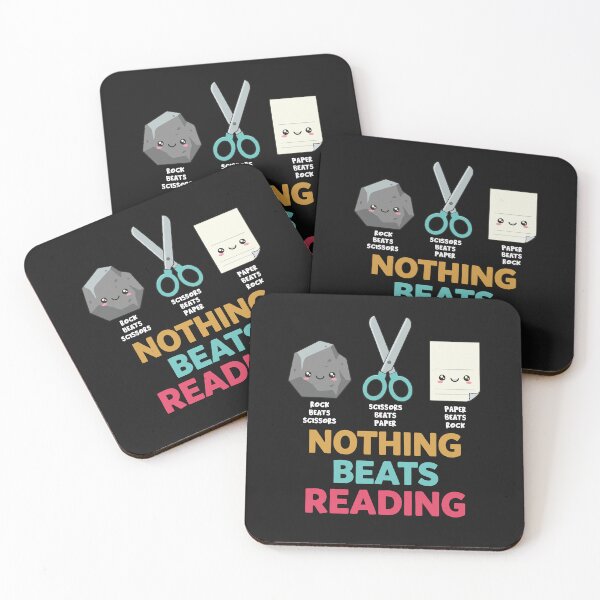 Item preview, Funny Book Lover Quotes  Nothing Beats Reading Rock Scissors Paper designed and sold by alenaz.