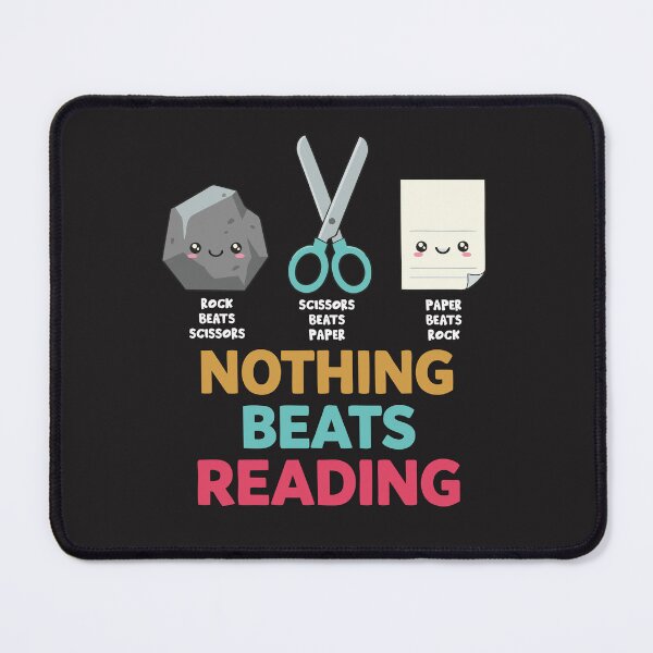 Item preview, Funny Book Lover Quotes Nothing Beats Reading Rock Scissors Paper designed and sold by alenaz.