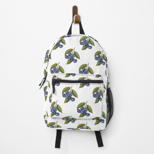 Item preview, Cute laconic seamless print with blueberries and leaves on a white background designed and sold by Grin Katalina Floral Patterns & Cozy Art.