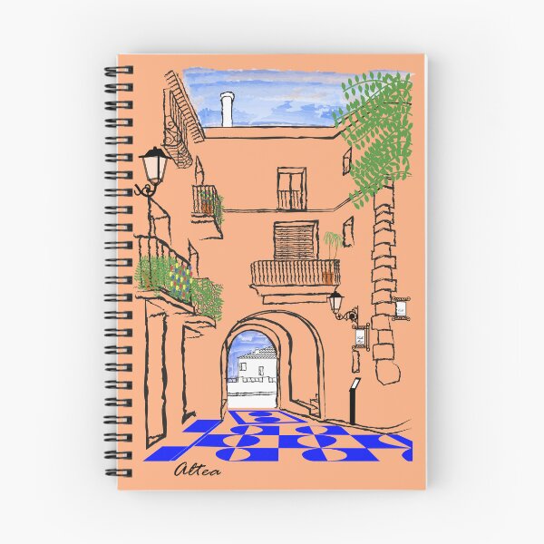 Item preview, T-shirt with a drawing of the Old Portal of Altea in blue designed and sold by malangacamisetas.