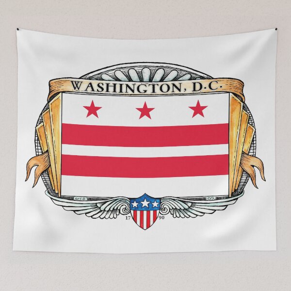 Item preview, Washington D.C. Art Deco Design with Flag designed and sold by Cleave.