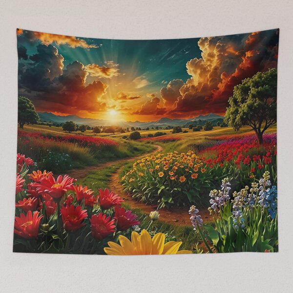Item preview, The Valley of Golden Flowers designed and sold by PixelParadies.