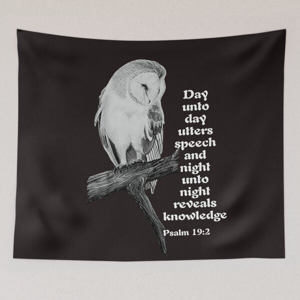Item preview, Barn owl with Bible verse designed and sold by OnaleeNicklinArt.