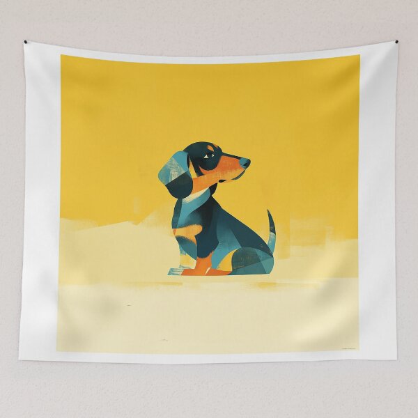 Item preview, Minimalist Papercut Dachshund Dog Art designed and sold by Christian Weiss.