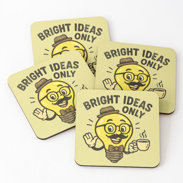 Item preview, Bright Ideas Only – Hipster Lightbulb designed and sold by AwesomeBeyondLimits.