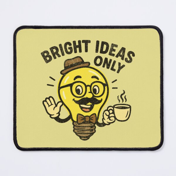 Item preview, Bright Ideas Only – Hipster Lightbulb designed and sold by AwesomeBeyondLimits.