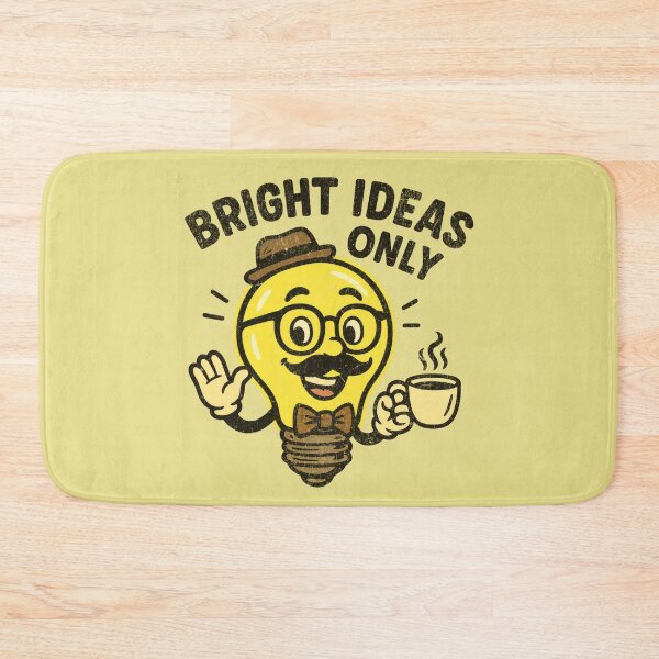 Item preview, Bright Ideas Only – Hipster Lightbulb designed and sold by AwesomeBeyondLimits.