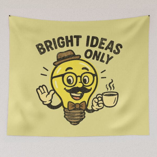 Item preview, Bright Ideas Only – Hipster Lightbulb designed and sold by AwesomeBeyondLimits.