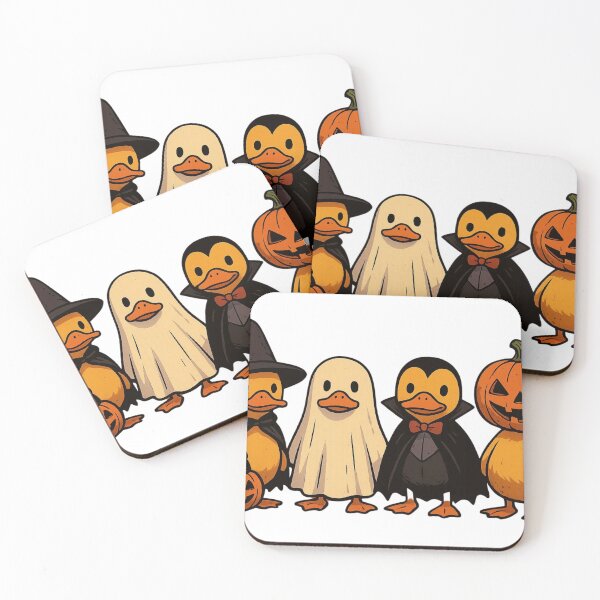 Item preview, Cute Halloween Duck Characters – Witch, Ghost, Vampire & Pumpkin | Funny Spooky Costume Design designed and sold by 5CatDesign.