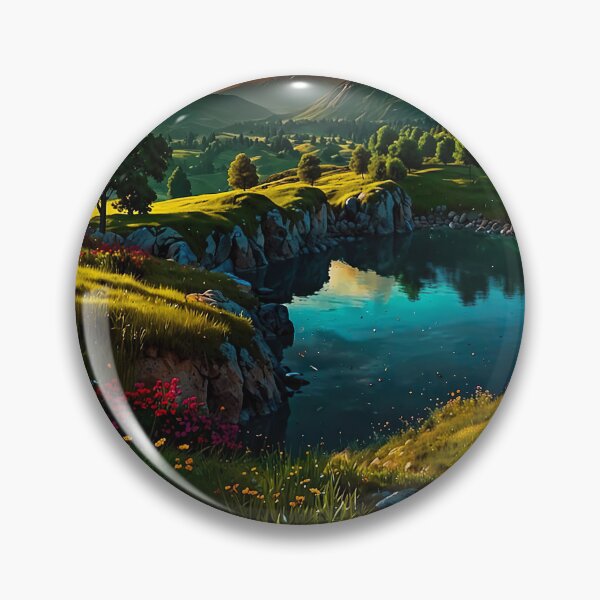 Item preview, Evening atmosphere at the Lake of Wonders designed and sold by PixelParadies.