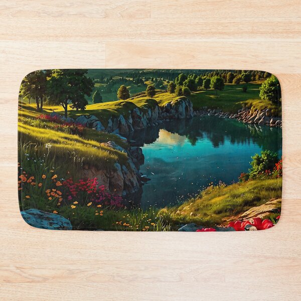 Item preview, Evening atmosphere at the Lake of Wonders designed and sold by PixelParadies.