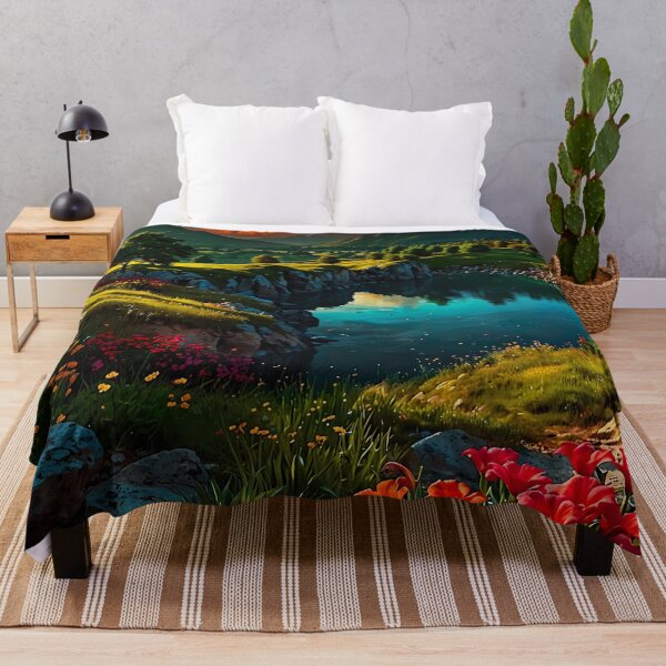 Item preview, Evening atmosphere at the Lake of Wonders designed and sold by PixelParadies.