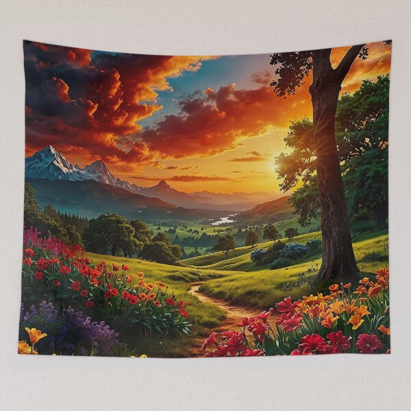 Item preview, The blooming valley of the evening glow designed and sold by PixelParadies.