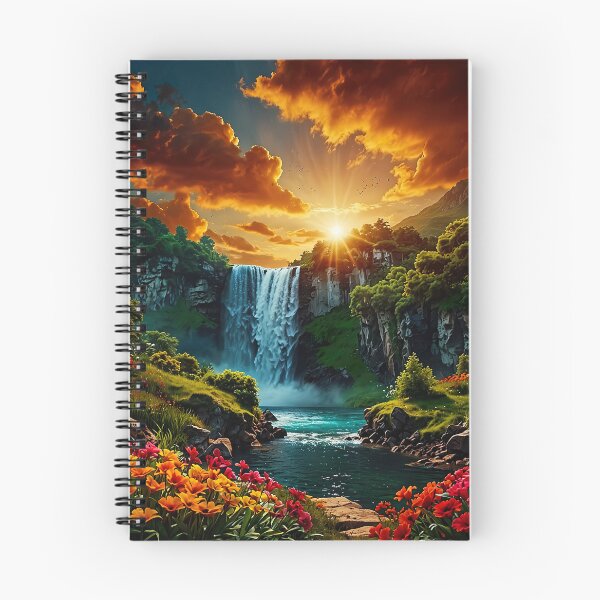 Item preview, Evening Glow Waterfall designed and sold by PixelParadies.