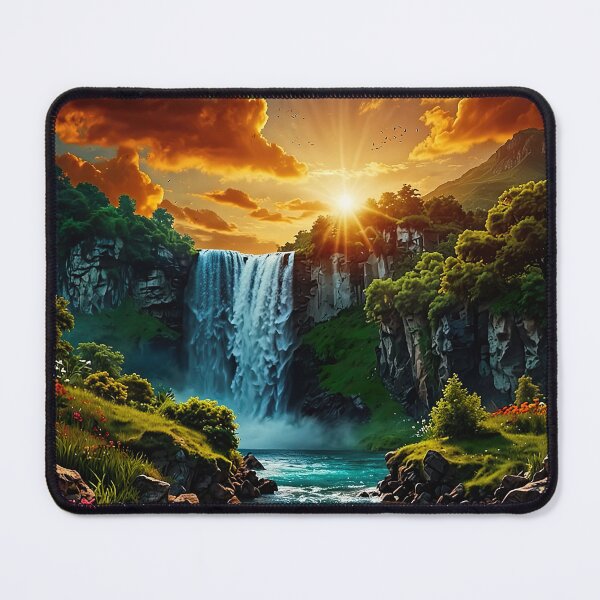 Item preview, Evening Glow Waterfall designed and sold by PixelParadies.