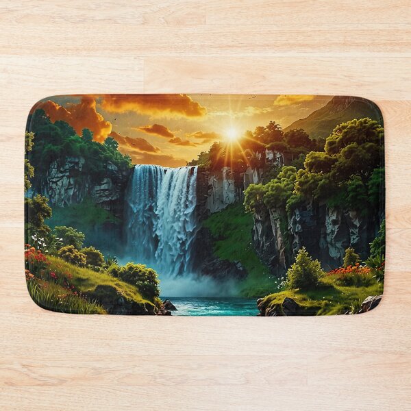 Item preview, Evening Glow Waterfall designed and sold by PixelParadies.