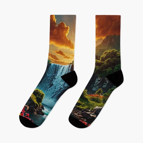 Item preview, Evening Glow Waterfall designed and sold by PixelParadies.