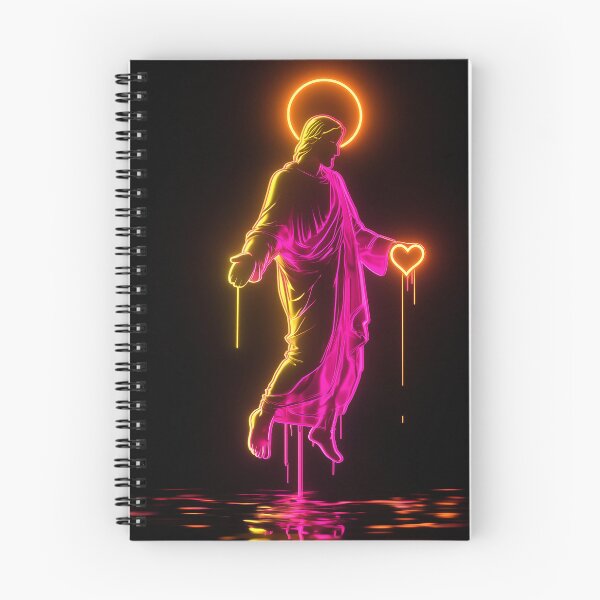Item preview, Neon Jesus with heart designed and sold by NeyonSaints.
