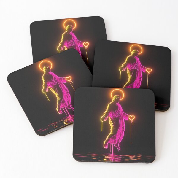 Item preview, Neon Jesus with heart designed and sold by NeyonSaints.