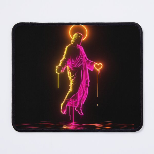 Item preview, Neon Jesus with heart designed and sold by NeyonSaints.