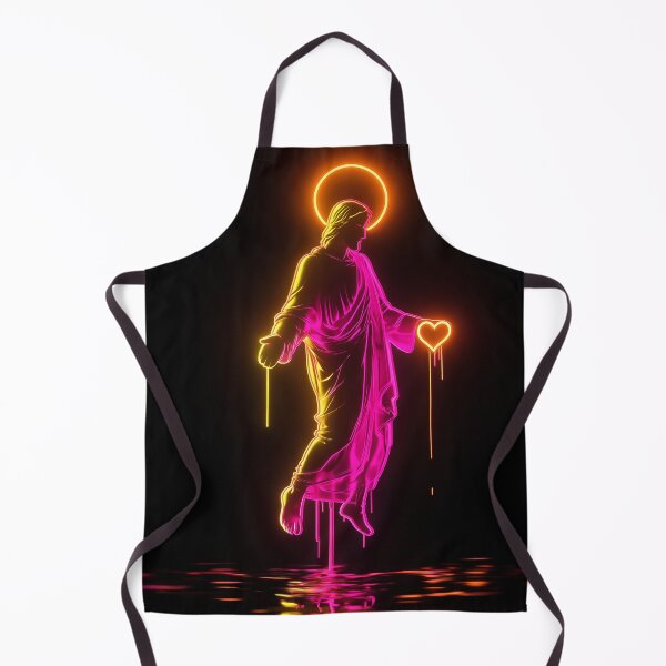 Item preview, Neon Jesus with heart designed and sold by NeyonSaints.