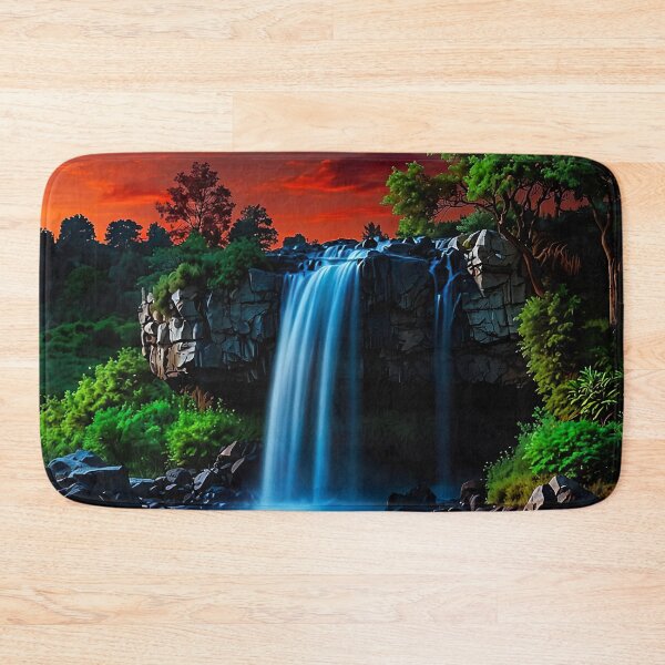 Item preview, Waterfall at sunset designed and sold by PixelParadies.