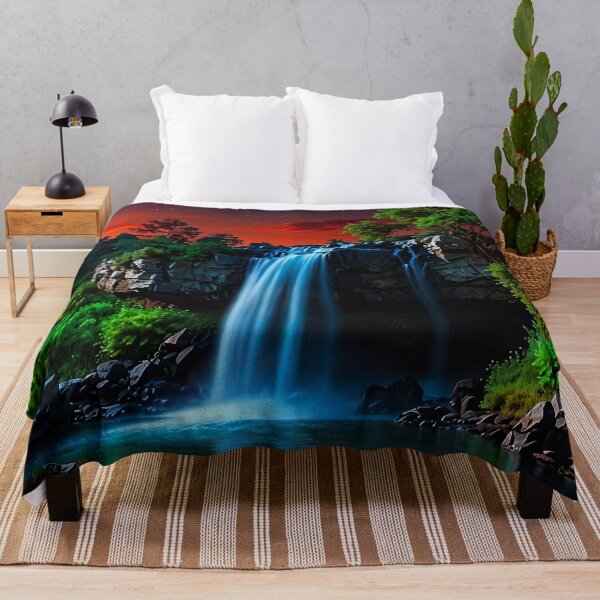 Item preview, Waterfall at sunset designed and sold by PixelParadies.