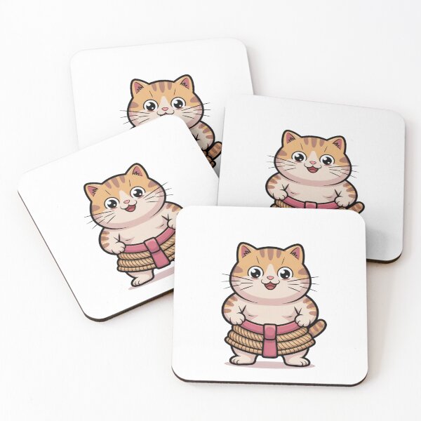 Item preview, Cartoon Sumo Cat  designed and sold by NicolasGlowArt.