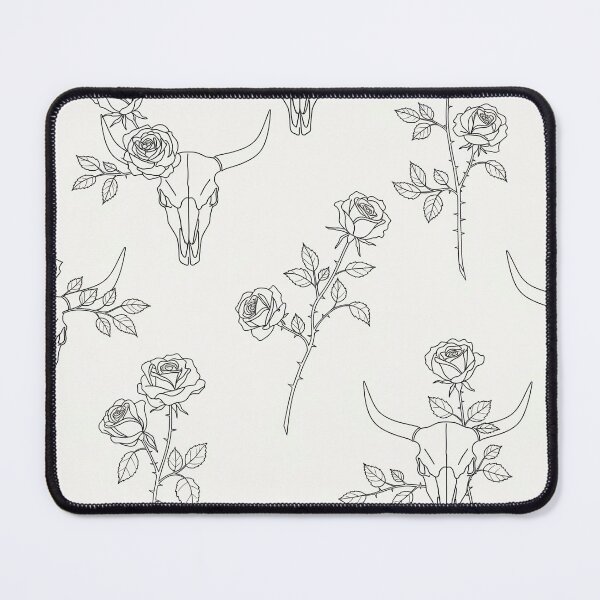 Item preview, Minimalist Western Gothic Cow Skull Pattern designed and sold by ColorVR.