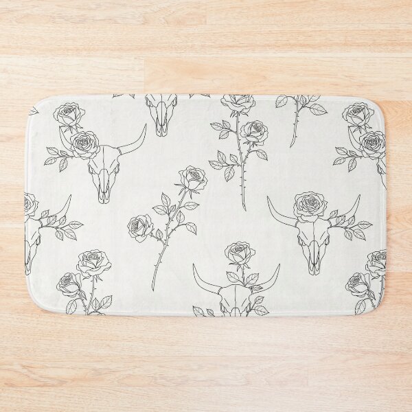Item preview, Minimalist Western Gothic Cow Skull Pattern designed and sold by ColorVR.