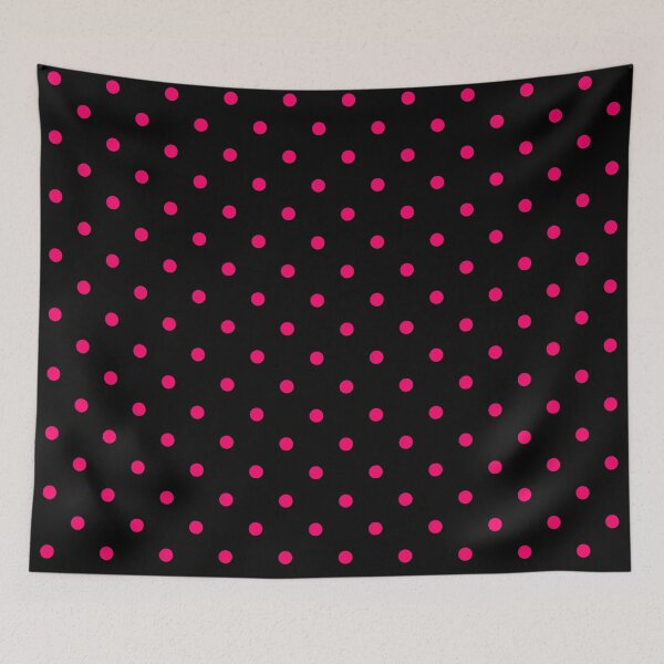 Item preview, Polkadots on Black - Vivid Pink Polkadots  designed and sold by POLKAIWERX.