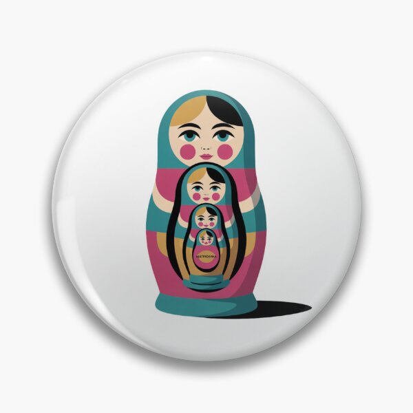 Item preview, Modern Russian Matryoshka Babushka Doll – Folk Nesting Doll Design designed and sold by Okada's t-shirts & accessories.