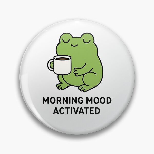 Item preview, Cute Frog Coffee – Morning Mood Activated Funny Kawaii ,Morning Mood Activated Kawaii Funny Coffee Lover designed and sold by venavar.