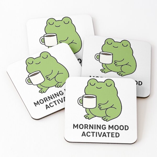 Item preview, Cute Frog Coffee – Morning Mood Activated Funny Kawaii ,Morning Mood Activated Kawaii Funny Coffee Lover designed and sold by venavar.