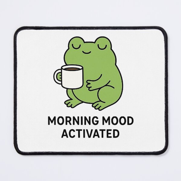 Item preview, Cute Frog Coffee – Morning Mood Activated Funny Kawaii ,Morning Mood Activated Kawaii Funny Coffee Lover designed and sold by venavar.