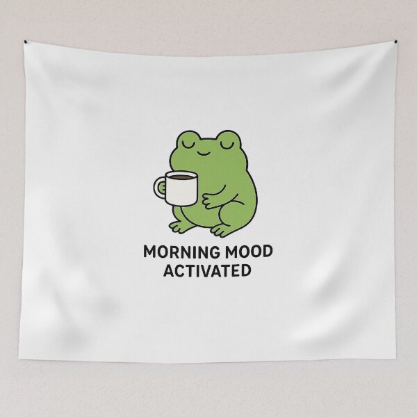 Item preview, Cute Frog Coffee – Morning Mood Activated Funny Kawaii ,Morning Mood Activated Kawaii Funny Coffee Lover designed and sold by venavar.
