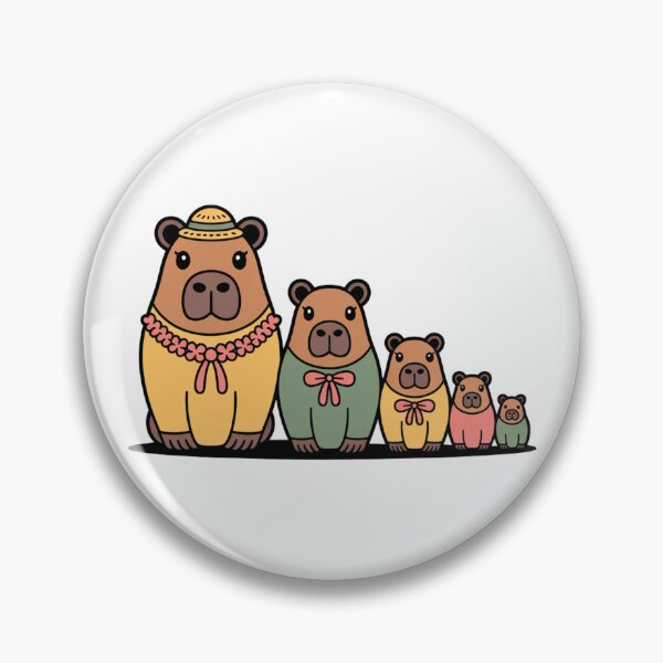 Item preview, Retro Cute Capybara Matryoshka Babushka – Quirky Russian Nesting Doll Design designed and sold by Okada's t-shirts & accessories.