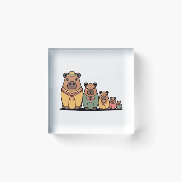 Item preview, Retro Cute Capybara Matryoshka Babushka – Quirky Russian Nesting Doll Design designed and sold by Okada's t-shirts & accessories.