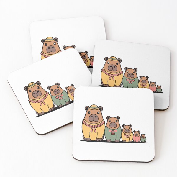 Item preview, Retro Cute Capybara Matryoshka Babushka – Quirky Russian Nesting Doll Design designed and sold by Okada's t-shirts & accessories.