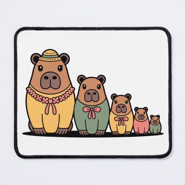 Item preview, Retro Cute Capybara Matryoshka Babushka – Quirky Russian Nesting Doll Design designed and sold by Okada's t-shirts & accessories.