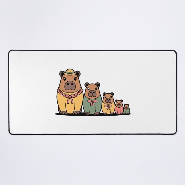Item preview, Retro Cute Capybara Matryoshka Babushka – Quirky Russian Nesting Doll Design designed and sold by Okada's t-shirts & accessories.
