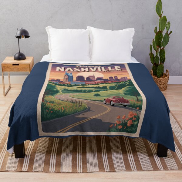 Item preview, Nashville Tennessee Southern Road Travel Art Vintage designed and sold by KrisSidDesigns.