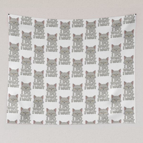 Item preview, cat who do what it wants designed and sold by BLU3BERRYprint.