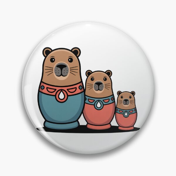 Item preview, Retro Cute Capybara Matryoshka Babushka – Quirky Russian Nesting Doll Design designed and sold by Okada's t-shirts & accessories.