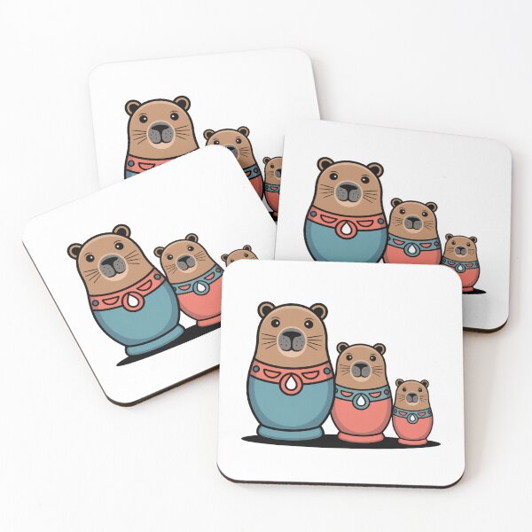 Item preview, Retro Cute Capybara Matryoshka Babushka – Quirky Russian Nesting Doll Design designed and sold by Okada's t-shirts & accessories.