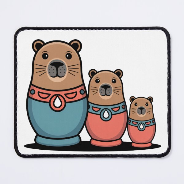 Item preview, Retro Cute Capybara Matryoshka Babushka – Quirky Russian Nesting Doll Design designed and sold by Okada's t-shirts & accessories.