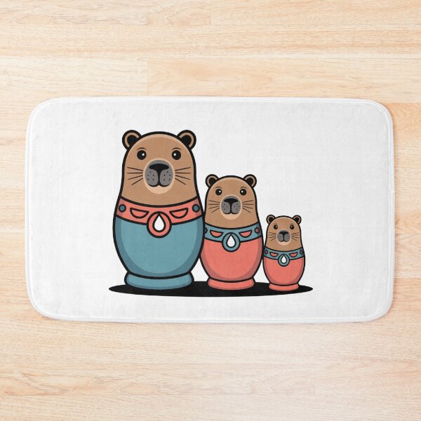 Item preview, Retro Cute Capybara Matryoshka Babushka – Quirky Russian Nesting Doll Design designed and sold by Okada's t-shirts & accessories.