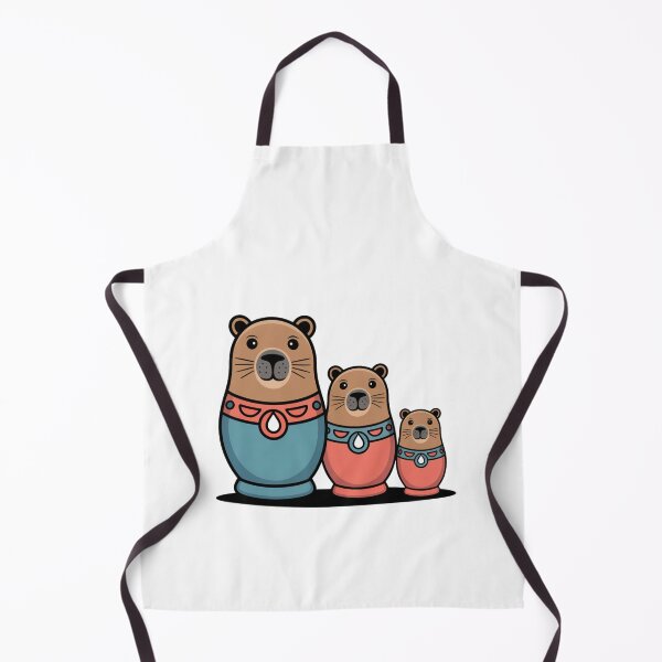 Item preview, Retro Cute Capybara Matryoshka Babushka – Quirky Russian Nesting Doll Design designed and sold by Okada's t-shirts & accessories.