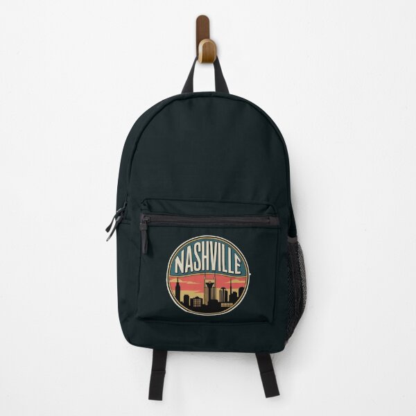 Item preview, Nashville Tennessee Skyline Illustration Travel Art Badge designed and sold by KrisSidDesigns.